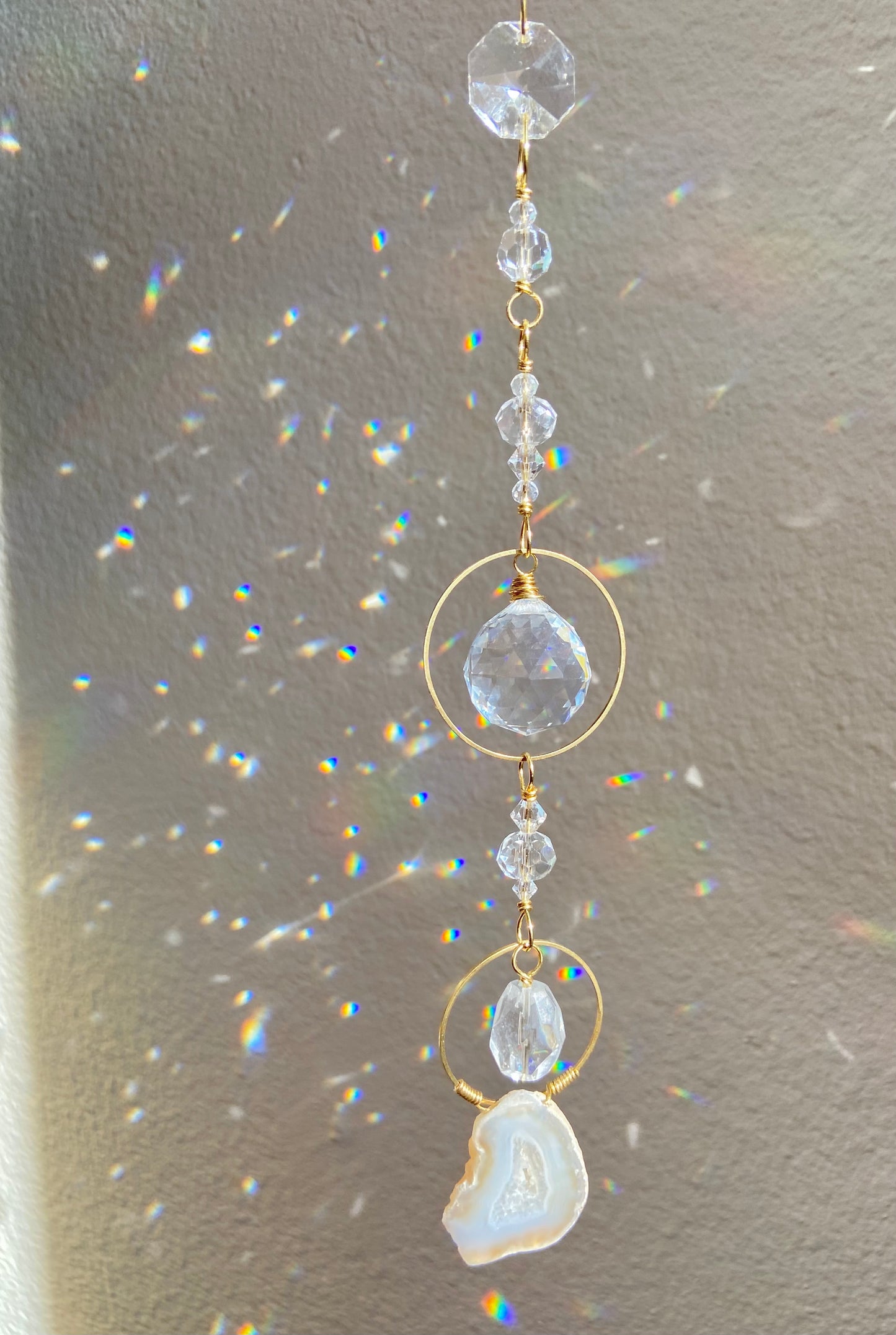 Agate + Quartz Sun Catcher