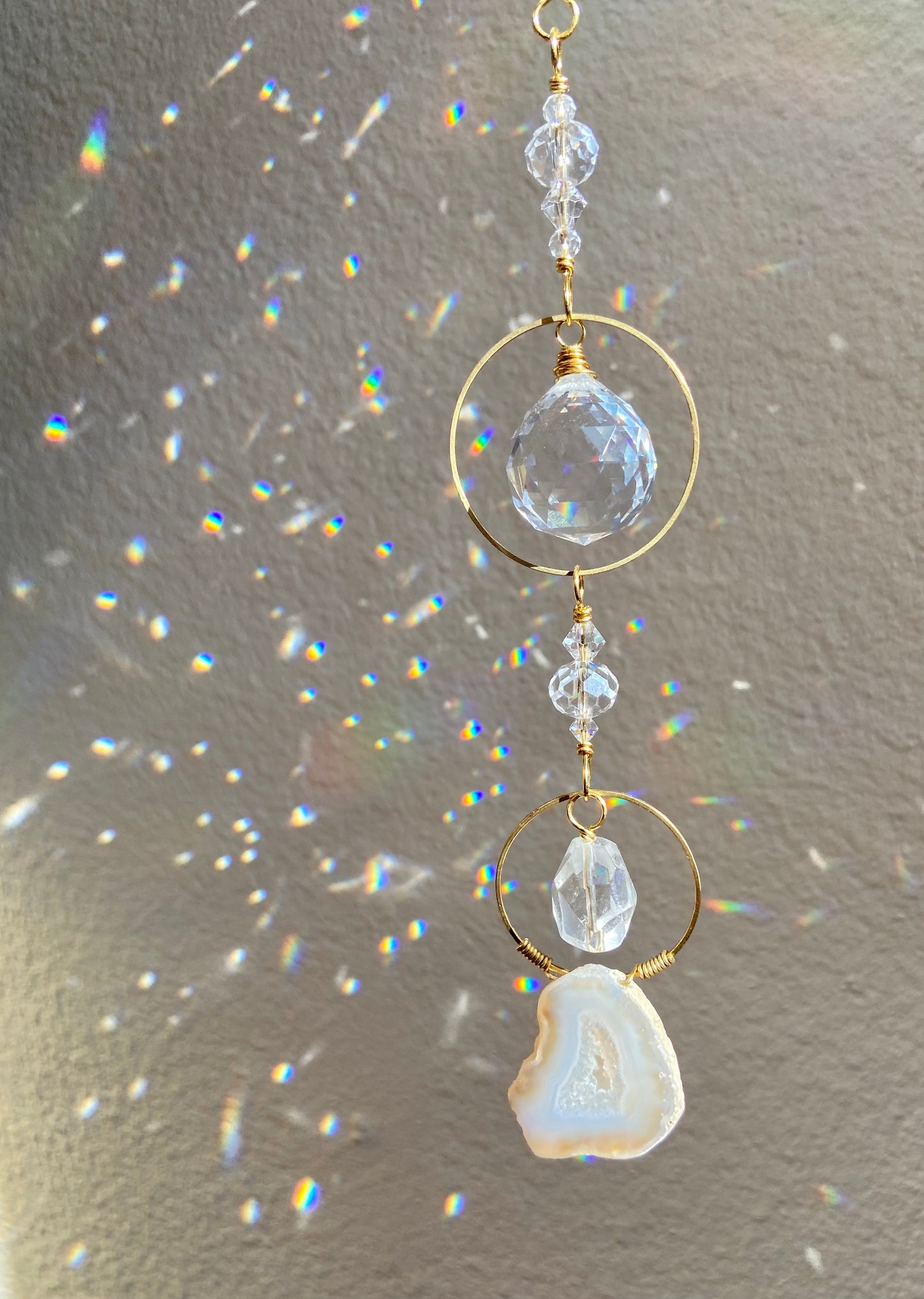 Agate + Quartz Sun Catcher
