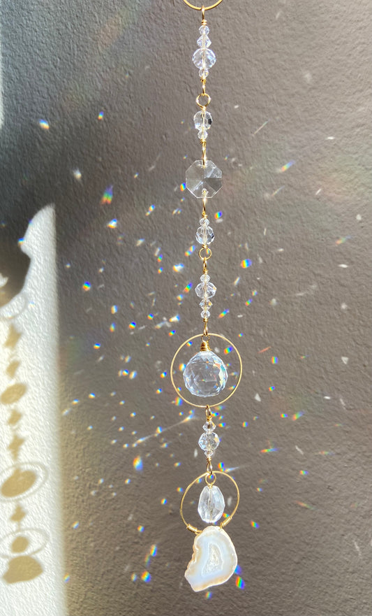 Agate + Quartz Sun Catcher