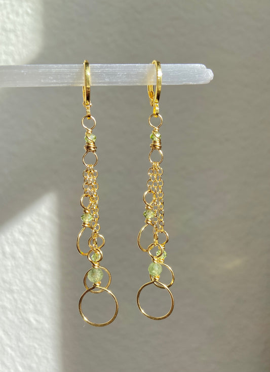 The Lucia in Peridot + Green Apatite - Heart Chakra Connection, Balance and Protection