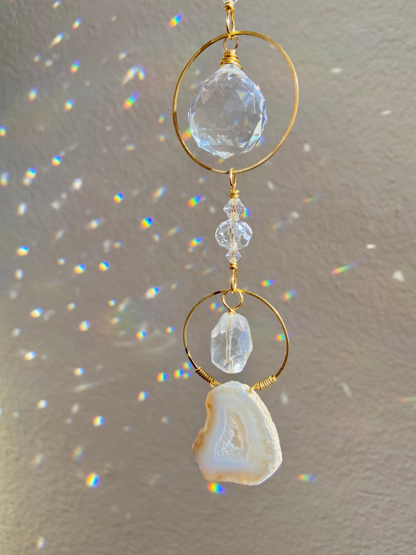 Agate + Quartz Sun Catcher