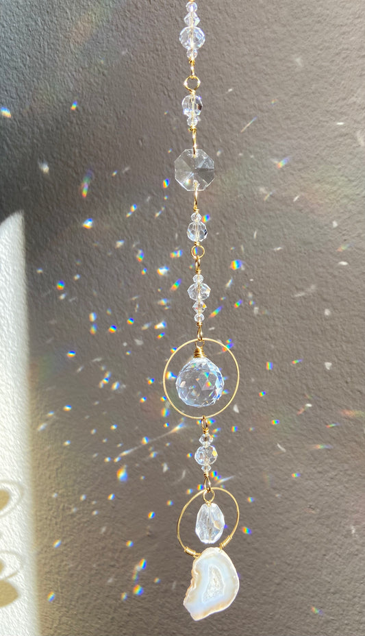 Agate + Quartz Sun Catcher