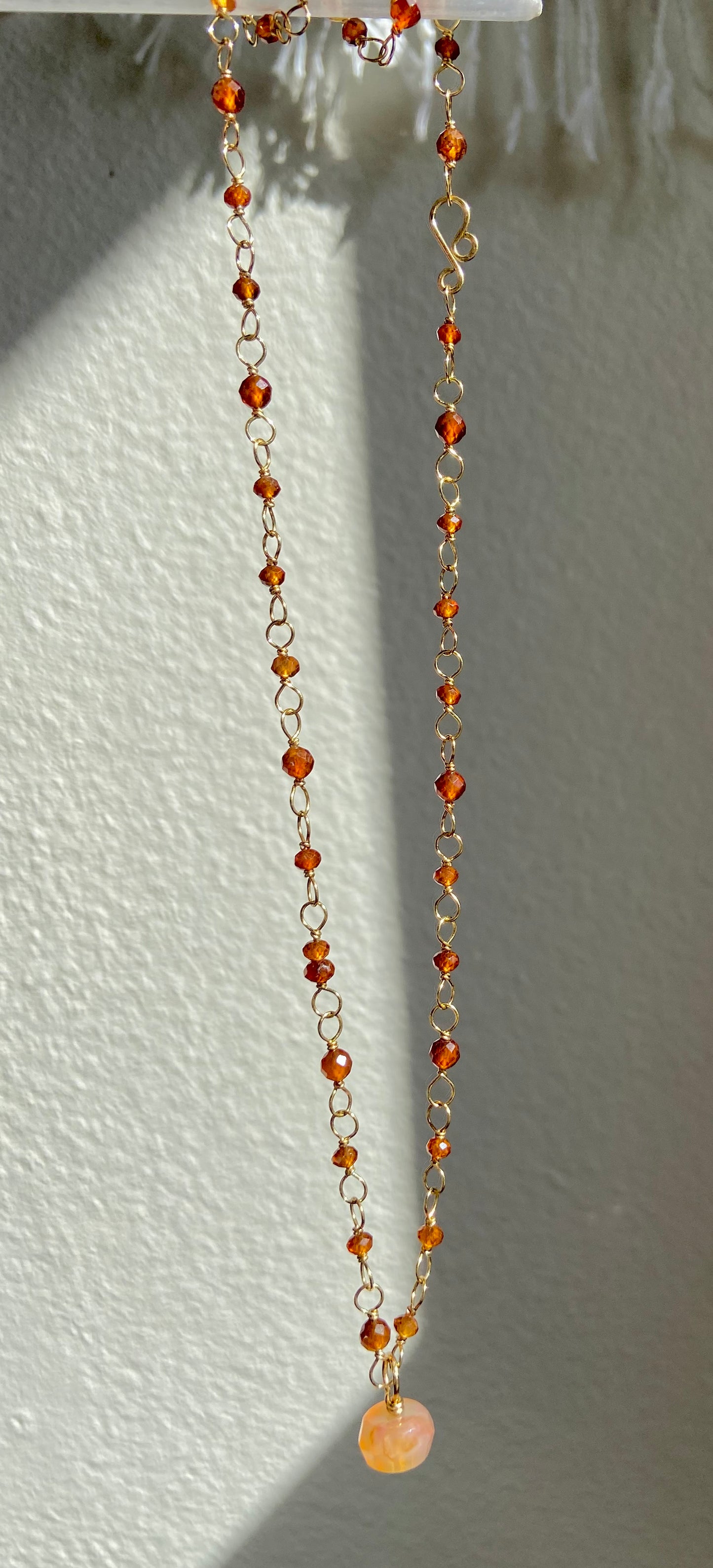 Hessonite Garnet + Carnelian Necklace