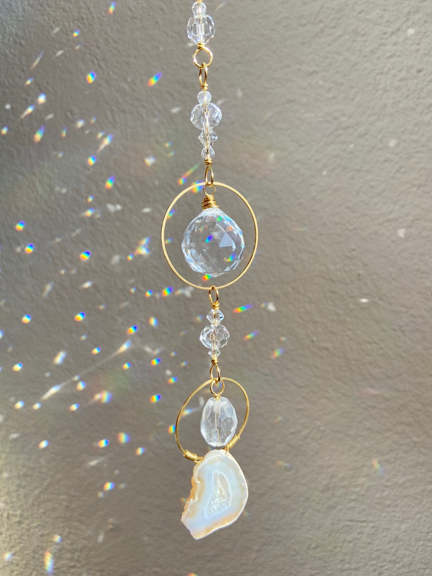 Agate + Quartz Sun Catcher