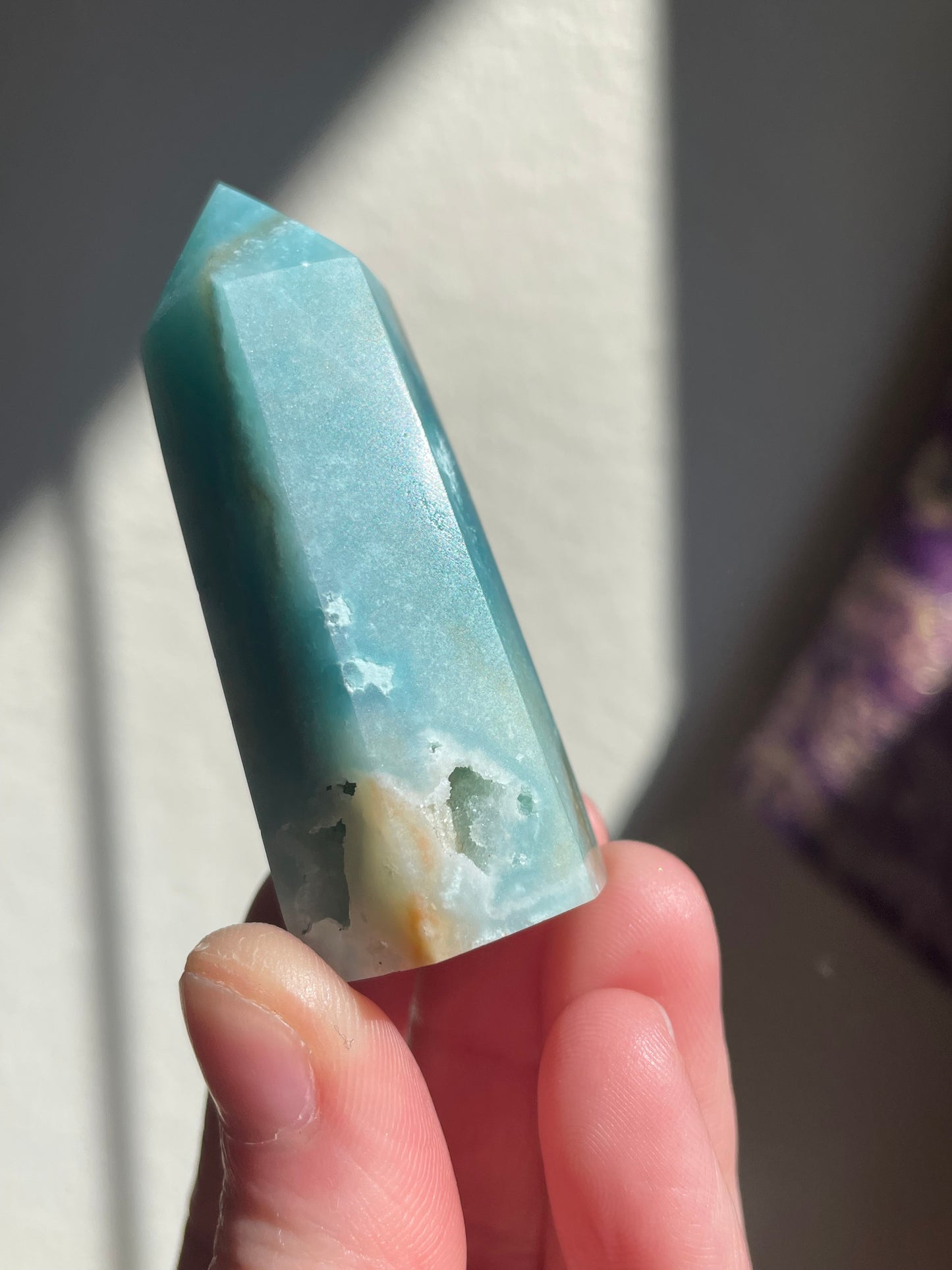 Amazonite Tower (druzy pocket)