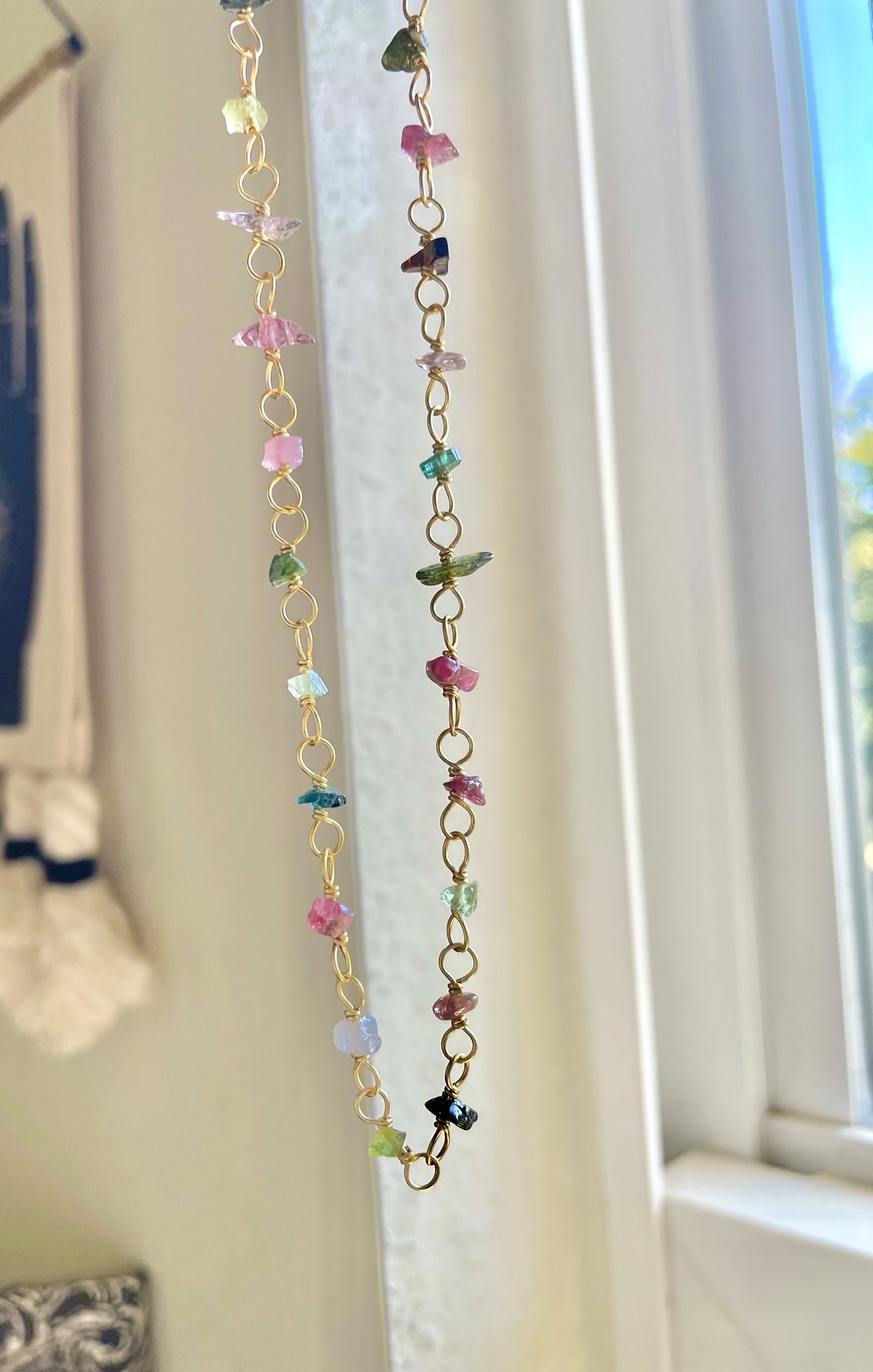 Watermelon Tourmaline 16” Necklace