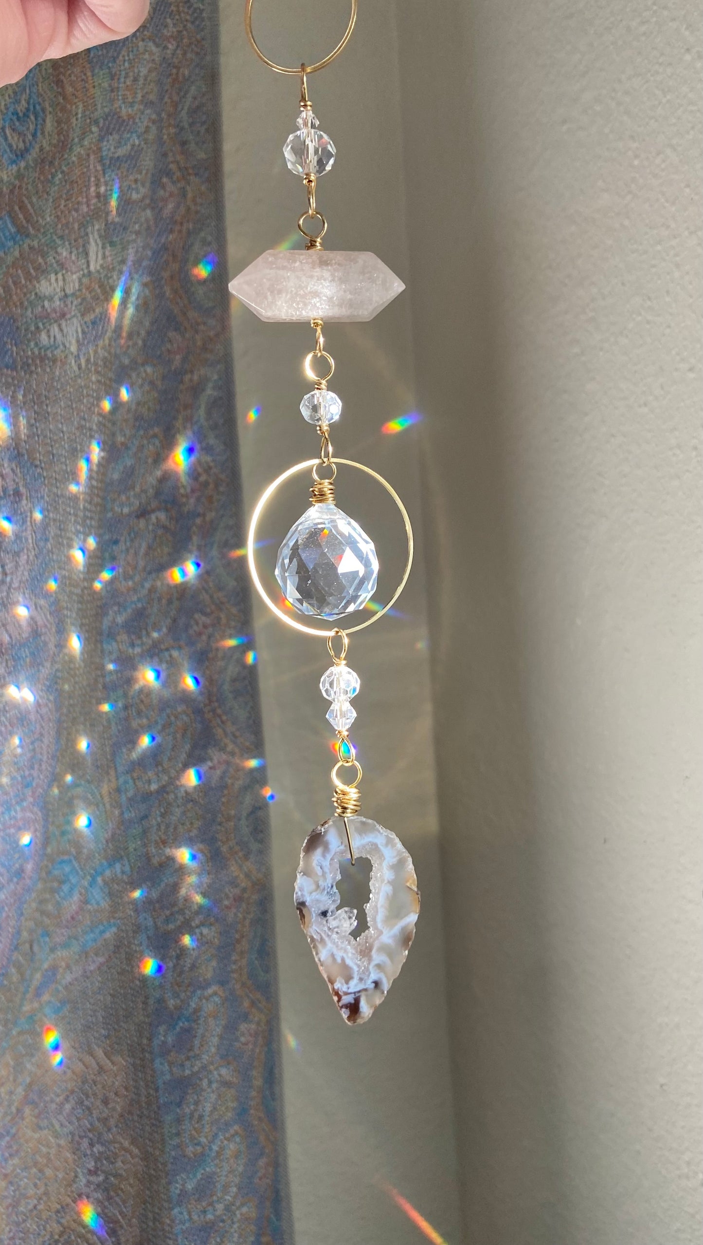 Agate Geode Slice Sun Catcher