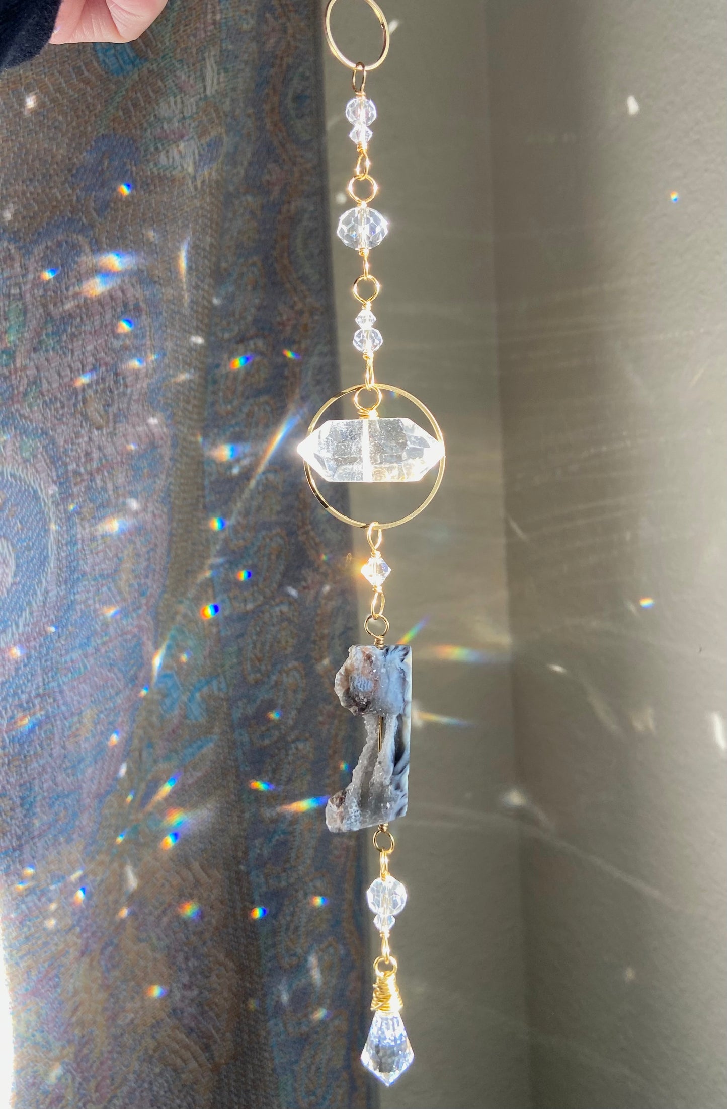 Agate + Egyptian Crystal Sun Catcher