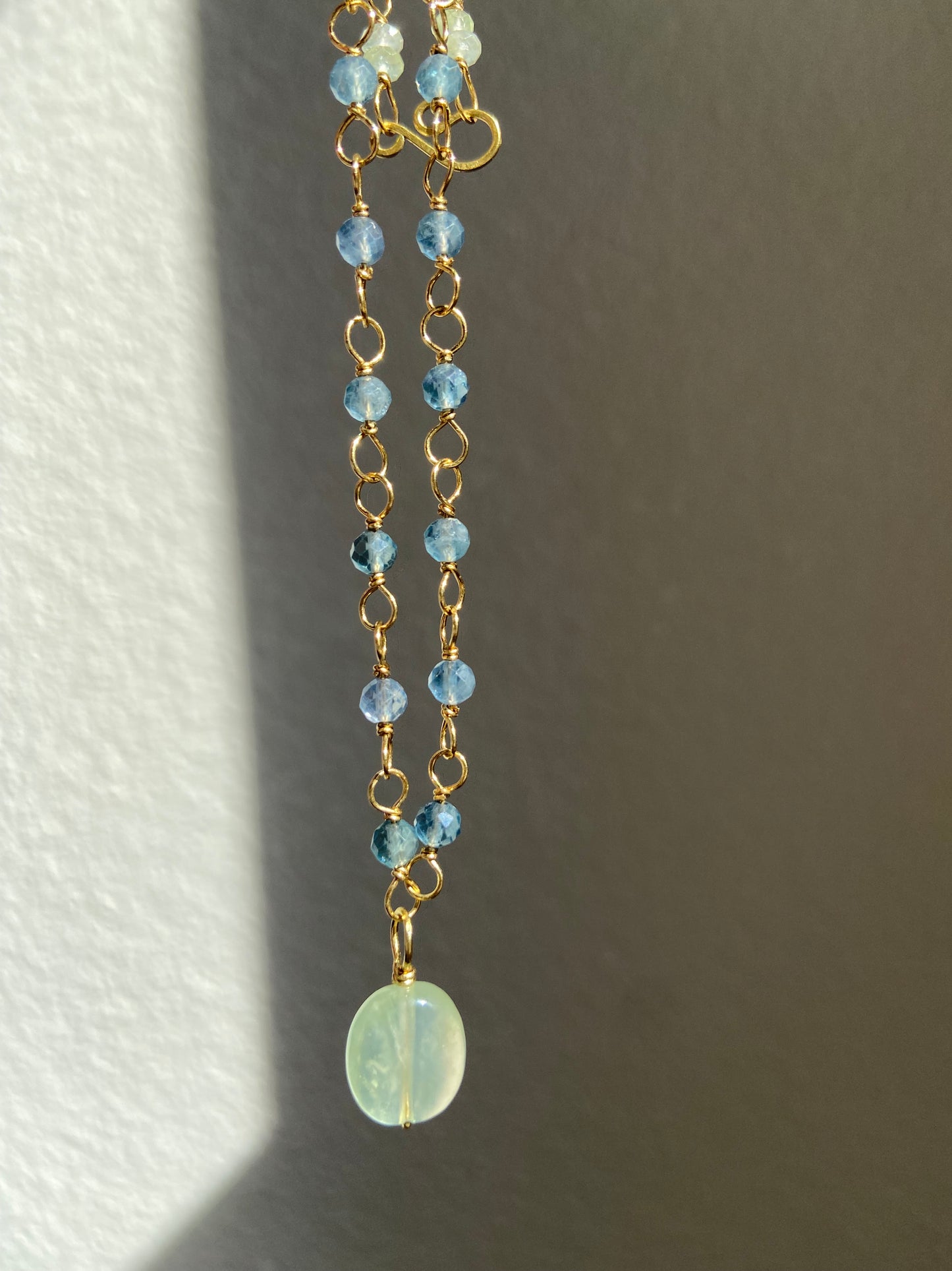 Fluorite + Prehnite Necklace