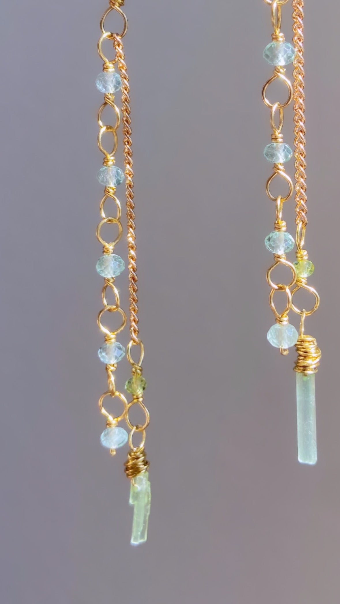 The Goldie In Fluorite + Green Tourmaline