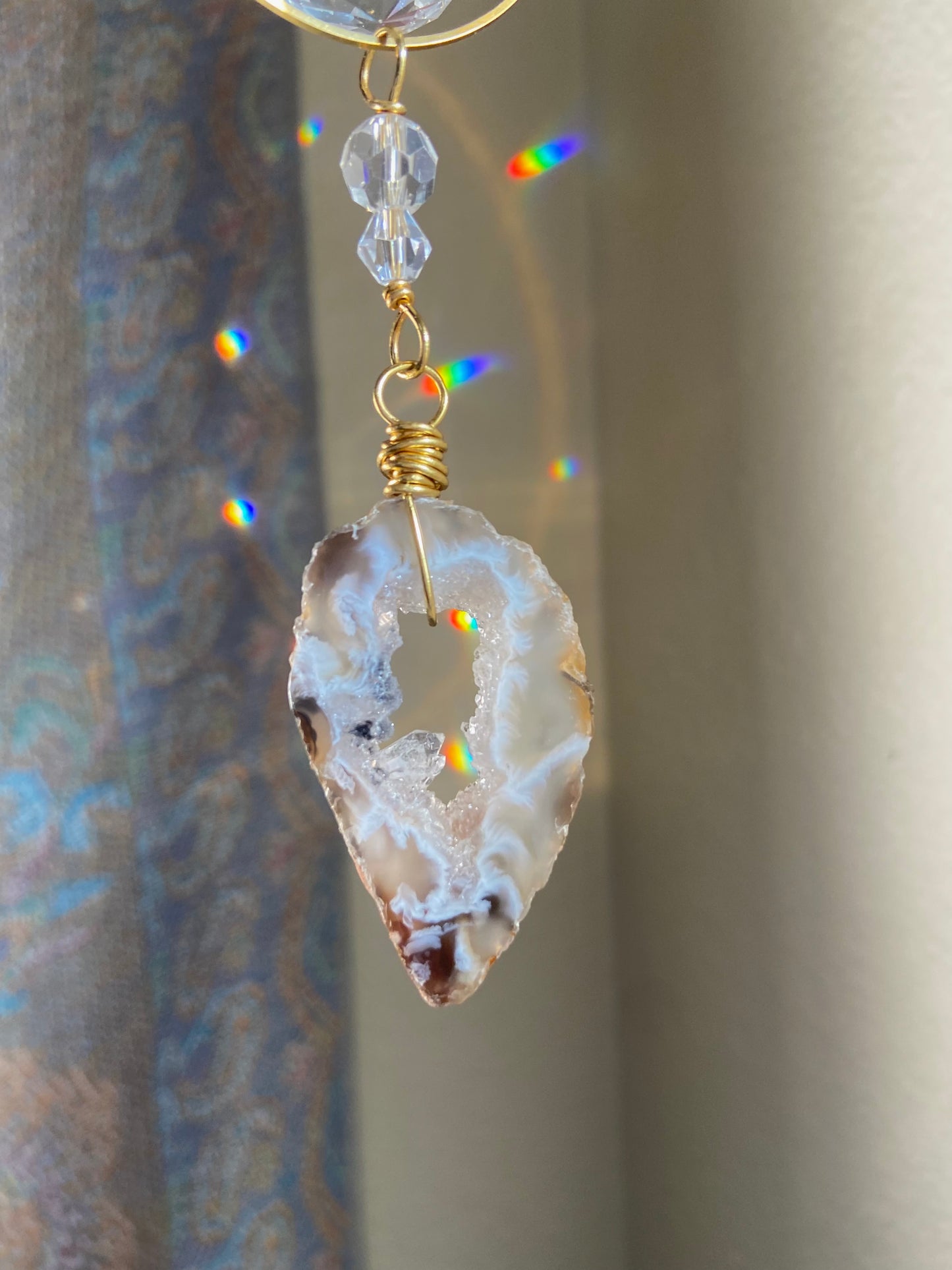 Agate Geode Slice Sun Catcher