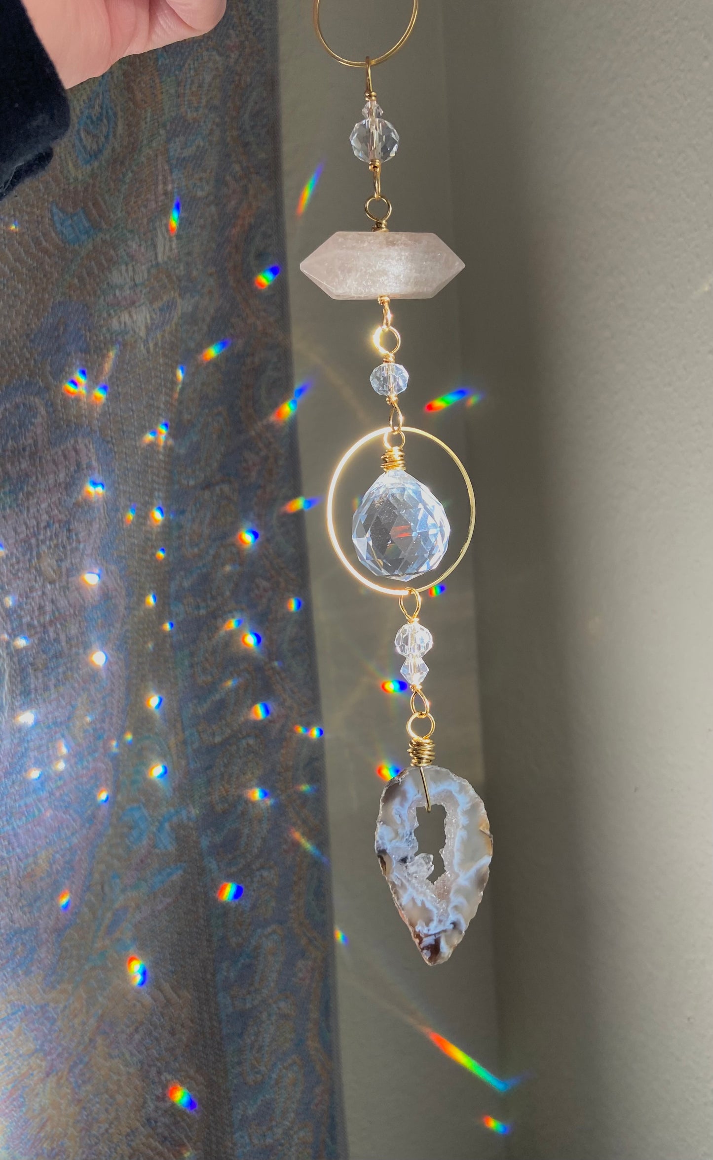 Agate Geode Slice Sun Catcher