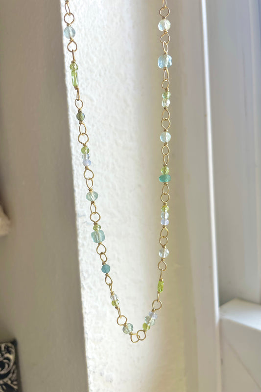 “Greens” 16” Necklace