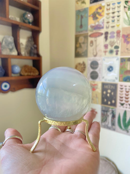 Lavender Fluorite Sphere (Stand Included)
